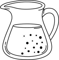 illustration of colorful juice outline white on background vector