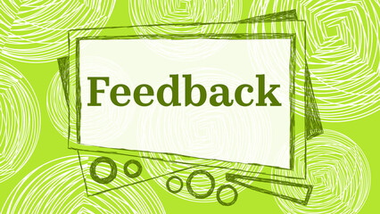 Feedback Green Texture Floral Triangle Frame Element Text 