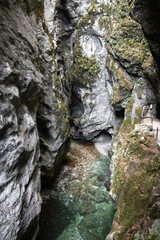 Tolmin gorges in Slovenia