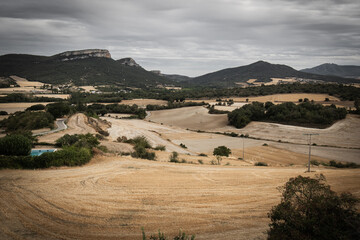 beautiful landscape in galdeano, navarra, spain