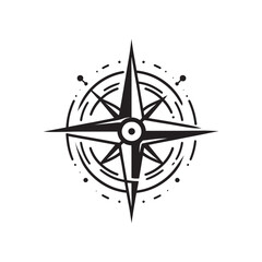 compass and wind rose icon. vector illustration of compass icon. nautical compass