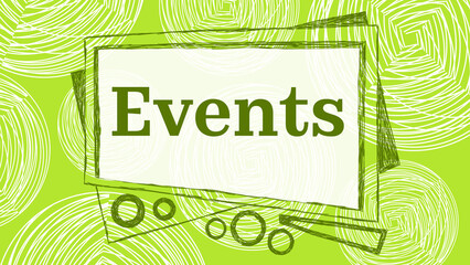 Events Green Texture Floral Triangle Frame Element Text 