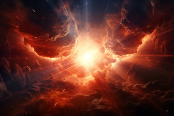 Fototapeta na wymiar Explosion of a supernova in deep space.