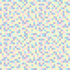 Pixel background pastel colours. Vector seamless pattern, pixelation. Colorful pixel dots mosaic background, wallpaper