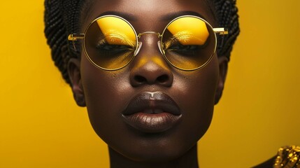 black women wearing golden sunglasses