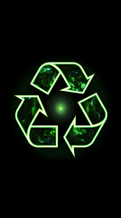 Obraz premium green recyclable sign
