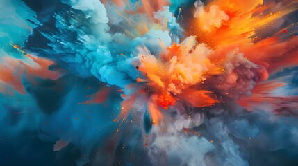 Fototapeta na wymiar a colorful explosion of smoke
