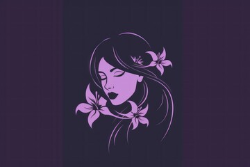 beautiful and elegant woman logo