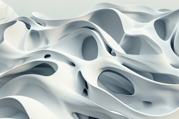 3d abstract grey white