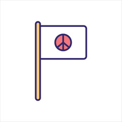 Peace flag vector icon