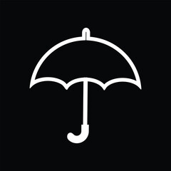 umbrella isolated on black - obrazy, fototapety, plakaty