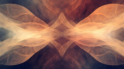 Abstract background pattern in dark reddish brown, taupe, and light peachy brown, inspired by atoms and exotic music. - obrazy, fototapety, plakaty