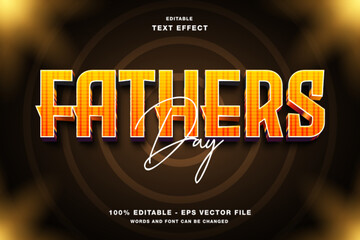Fathers Day 3d Editable Text Effect Template Style Premium Vector