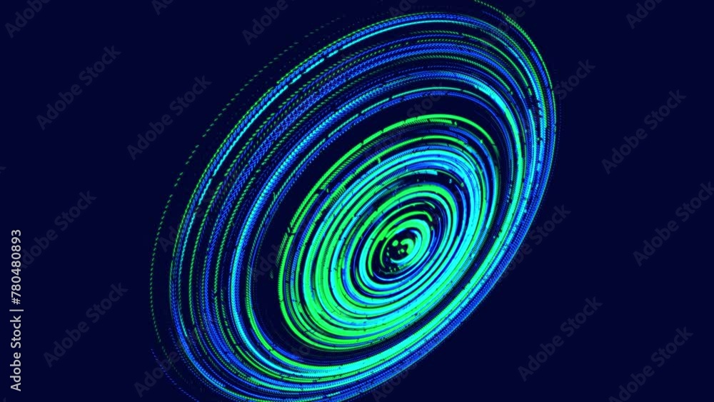 Poster symbols form lines, lines form rings grid. sci fi theme, information ai construction of digits. vj l