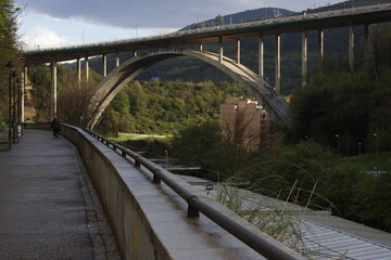 Bridge over a park in Bilbao, Spain - 780484622