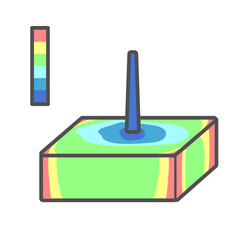 樹脂流動解析のイラスト