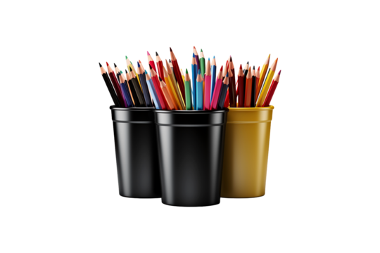 Office Dustbin on transparent background.