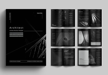 Architect Brochure Template Design Layout - obrazy, fototapety, plakaty