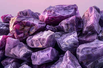 Fototapeta premium A tower of purple rocks
