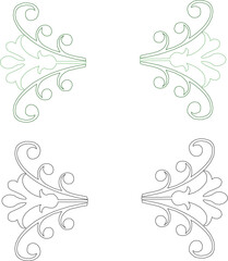 Vector sketch illustration of traditional ethnic floral old ornamental design design for completeness of the image