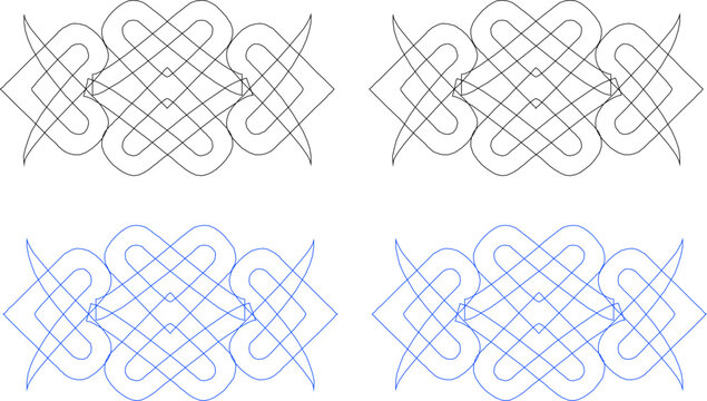 Vector sketch illustration of traditional ethnic floral old ornamental design design for completeness of the image