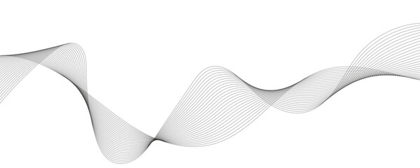 Abstract vector background with grey wavy lines
