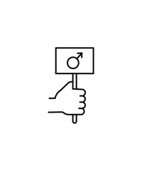 male sign icon, vector best line icon.