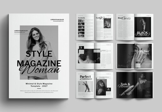 Magazine Template Design Layout