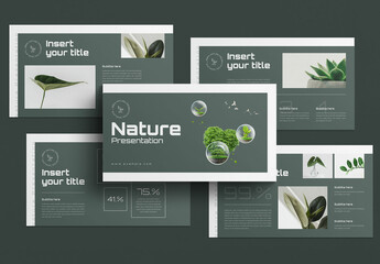 Nature Presentation Template Design Layout - obrazy, fototapety, plakaty