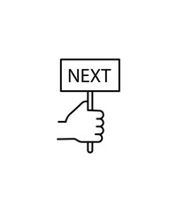 next icon, vector best line icon.