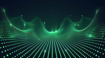 Green Abstract Digital Dot Technology Background