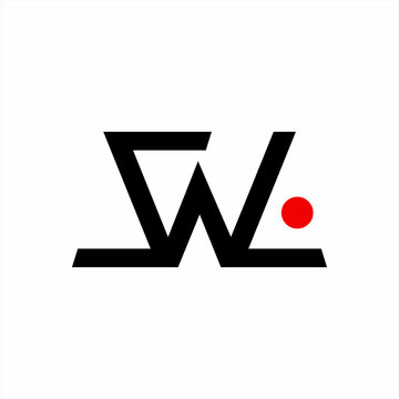Simple abstract SWA letter logo design.