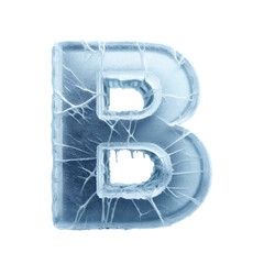 Frozen Blue Ice 'B' Letter Frosty Alphabet Character Cutout