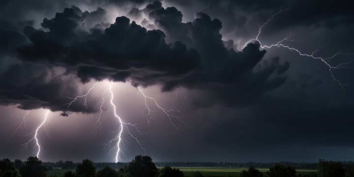 Lightning in the thunderclouds