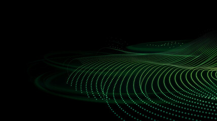 Green Abstract Digital Dot Technology Background