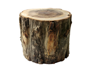 A tree stump isolated on transparent background