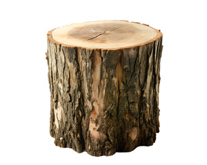 A tree stump isolated on transparent background