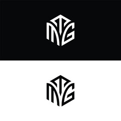 Initial letter TMG hexagon logo design, flourish, develop, natural, luxury, simple, finance logo, real estate.