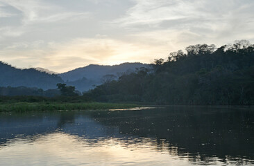 Early morning on the Tarcoles River in Costa Rica