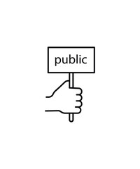 public icon, vector best line icon.