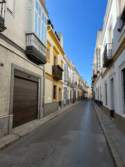 Fototapeta na wymiar Street in the city Sanlucar de Barrameda