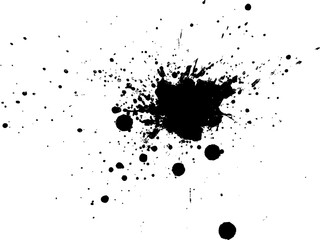 black ink splatter splash on white background vector