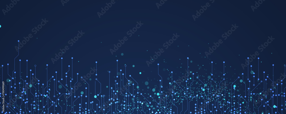 Wall mural abstract futuristic fade computer technology business background. vector art.