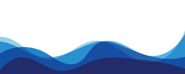 Sea waves layer vector background illustration. Sea beach vector illustration.
