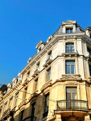 Fototapeta na wymiar Historical residential house in central Brussels, Belgium