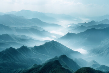 A mountain range whose peaks clean the air, each stone a natural filter contributing to the planet's