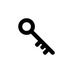 Vintage Key flat vector icon. Simple solid symbol isolated on white background