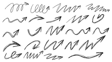 Pencil arrows vector set