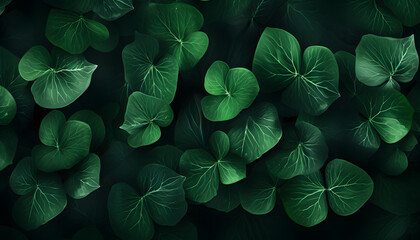 Whispering Canopies: A Sensational Symphony of Floating Green Leaves - obrazy, fototapety, plakaty