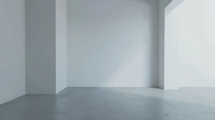  empty room on white background